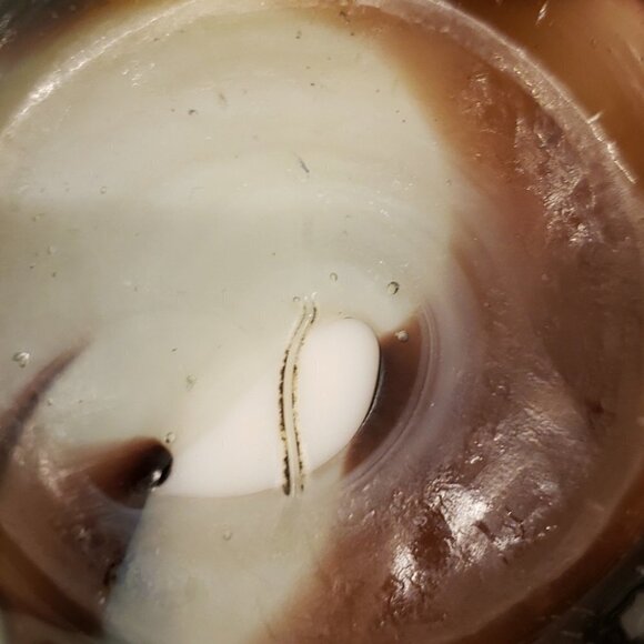 THICK Glassflower shaped Ashtray Bowl Dish Trinket Holder tealight  purple w - Picture 5 of 10